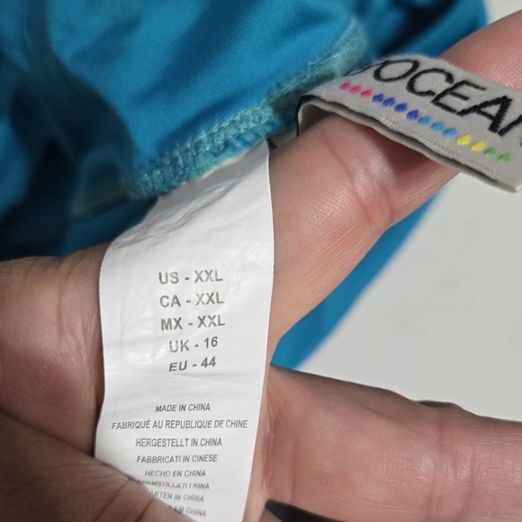 24TH AND OCEAN Pull-On Pocketed Swim Skort Blue Sz XXL - Picture 2 of 7